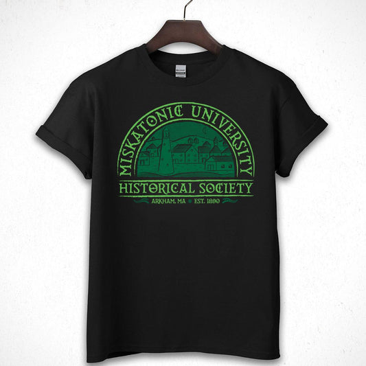Miskatonic University Historical Society Arkham MA Vintage Graphic T-Shirt 