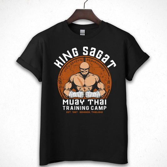 Muay Thai Training Camp Graphic Tee - King Sagar - Vintage Style T-Shirt 