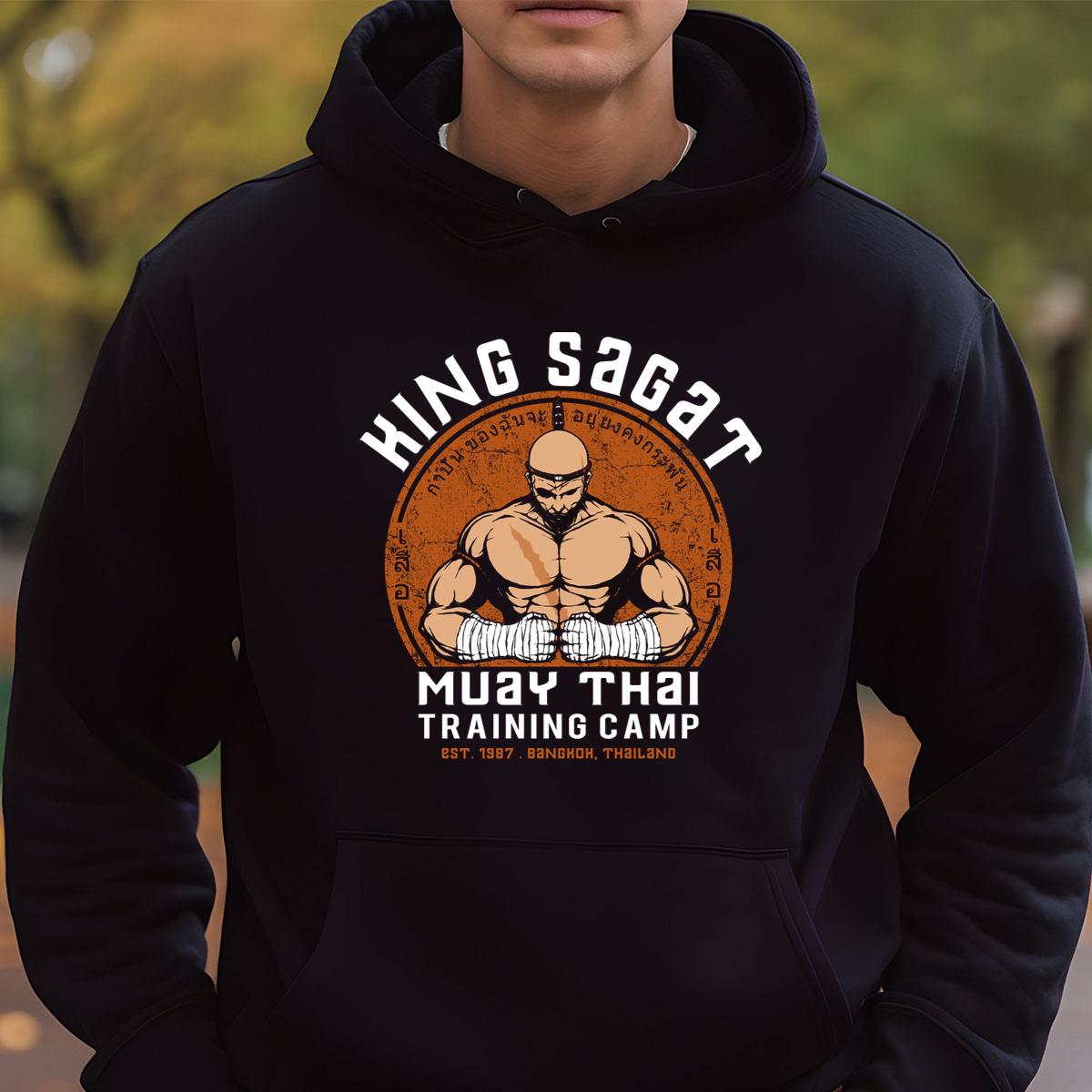 Muay Thai Training Camp Graphic Tee - King Sagar - Vintage Style T-Shirt 