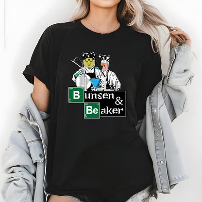 Muppet Bunsen & Beaker Breaking Bad Parody Science Funny Graphic T-Shirt 