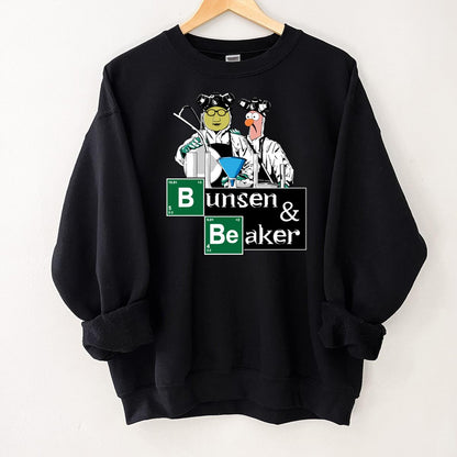 Muppet Bunsen & Beaker Breaking Bad Parody Science Funny Graphic T-Shirt 