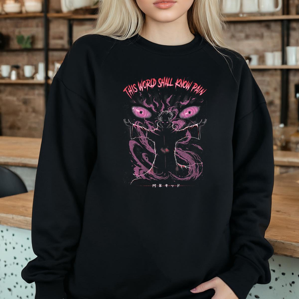 Now This World Shall Know Pain! Vintage 2000s Anime Fan Black Unisex T-Shirt