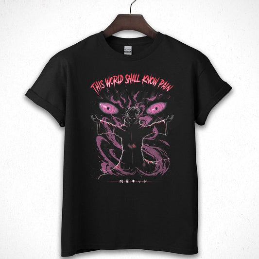 Now This World Shall Know Pain! Vintage 2000s Anime Fan Black Unisex T-Shirt