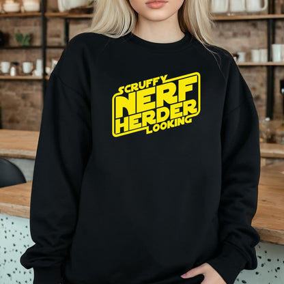 Scruffy Nerf Herder Looking Funny Sci-Fi Graphic T-Shirt 