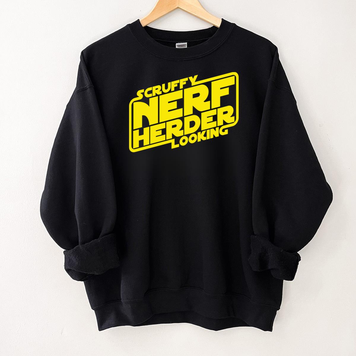 Scruffy Nerf Herder Looking Funny Sci-Fi Graphic T-Shirt 