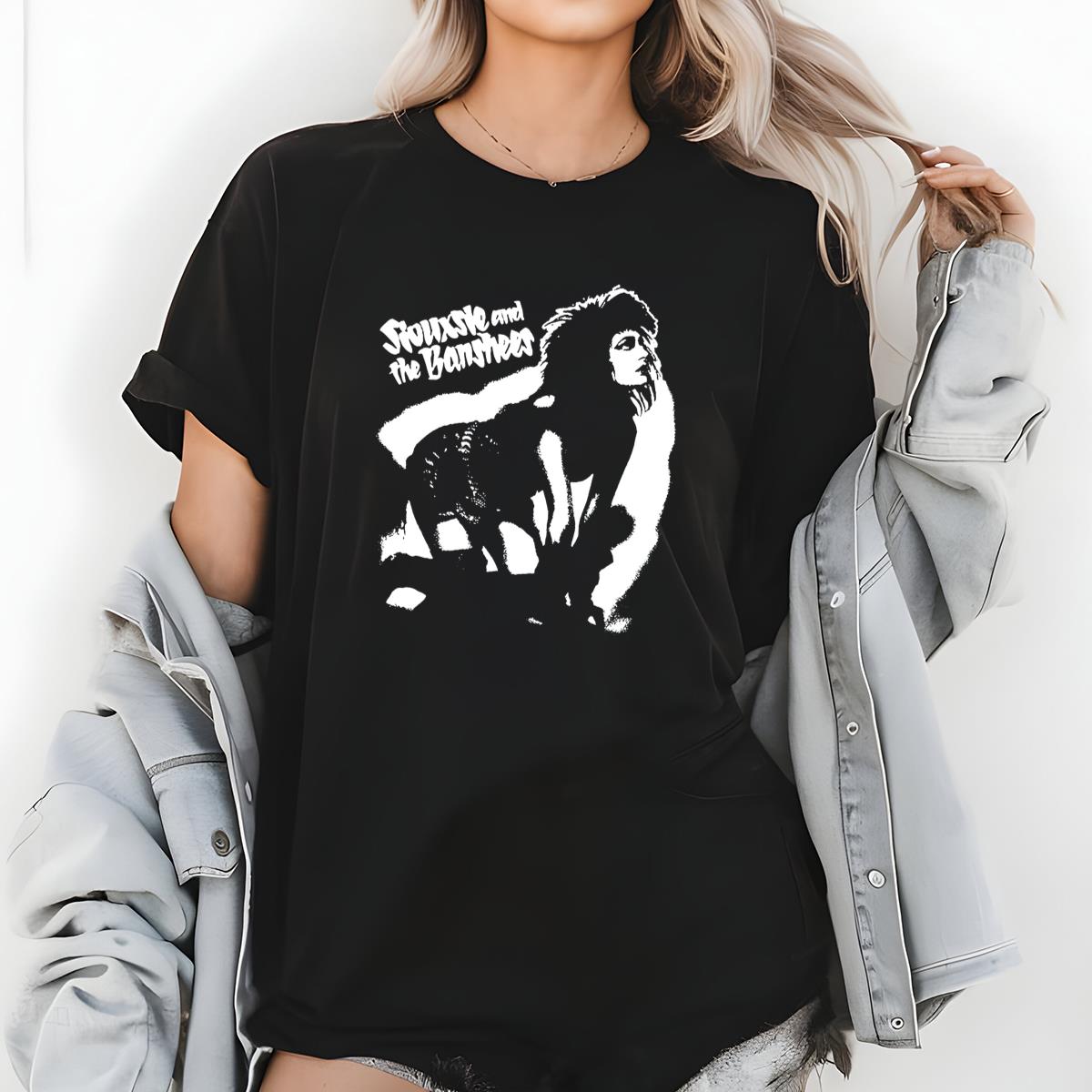 Siouxsie And The Banshees Vintage 80s Retro Looking Up Girls Fan Black Unisex T-Shirt