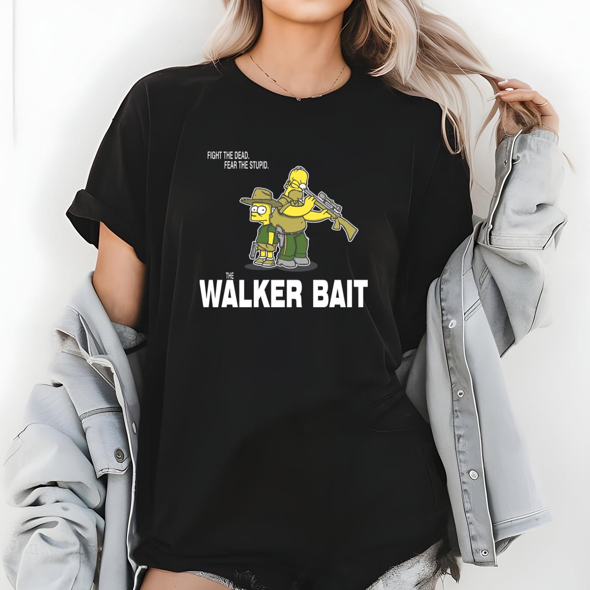 The Simpsons Walking Dead Parody Funny Graphic T-Shirt 
