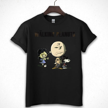 The Walking Peanuts Zombie Mashup Funny Graphic T-Shirt 