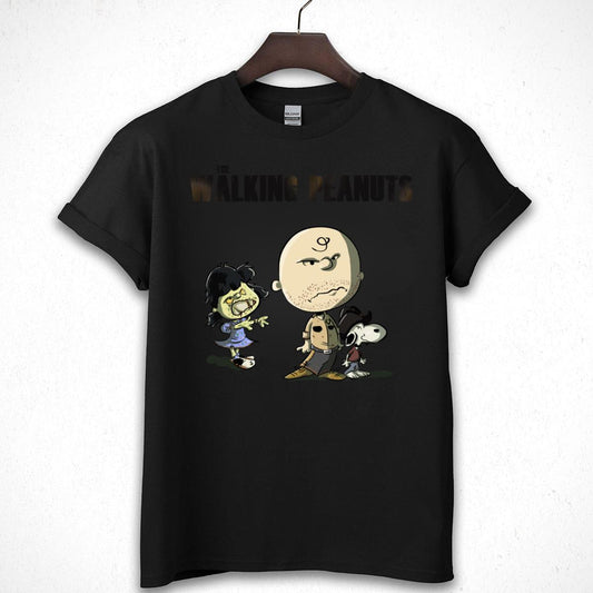The Walking Peanuts Zombie Mashup Funny Graphic T-Shirt 