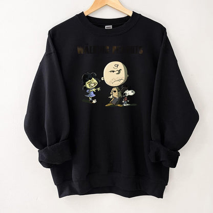 The Walking Peanuts Zombie Mashup Funny Graphic T-Shirt 