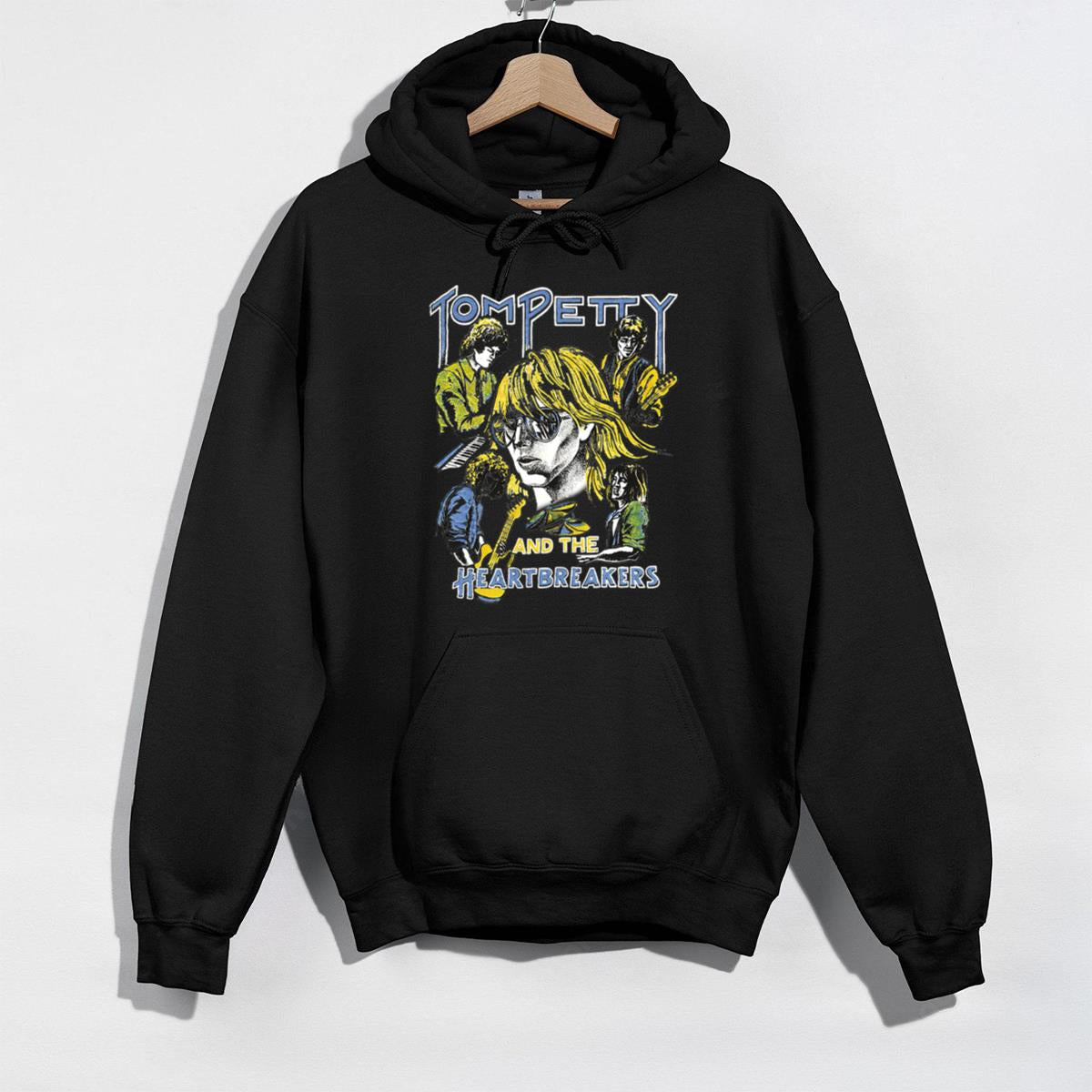 Tom Petty & The Heartbreakers Vintage 80s Rock Band Inspired Official Fan Black Unisex T-Shirt