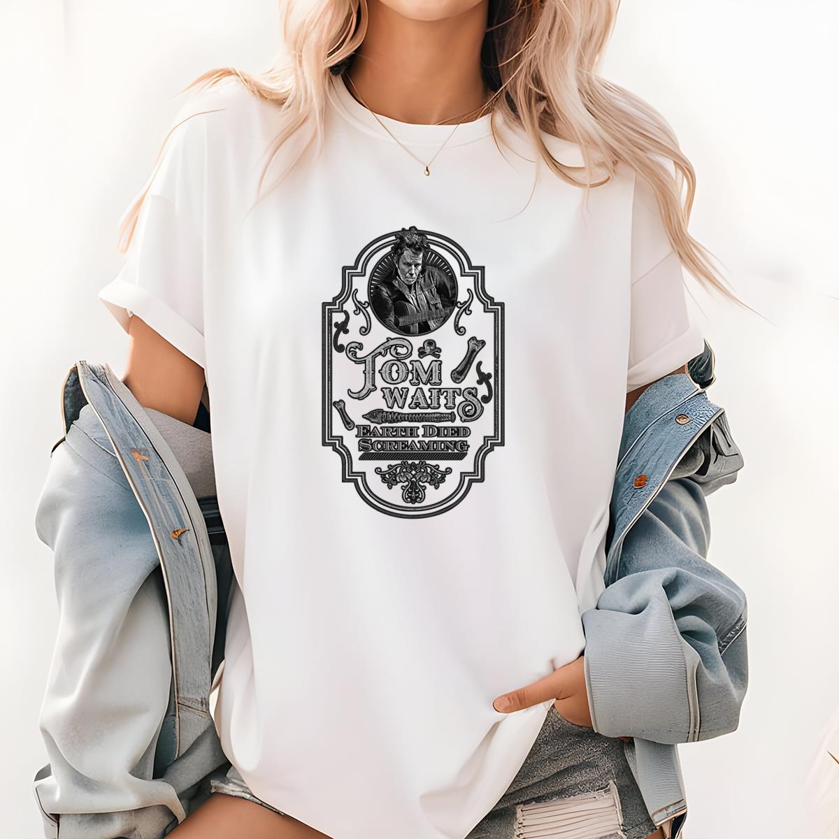 Tom Waits Vintage 80s Earth Died Screaming Official Fan Unisex T-Shirt