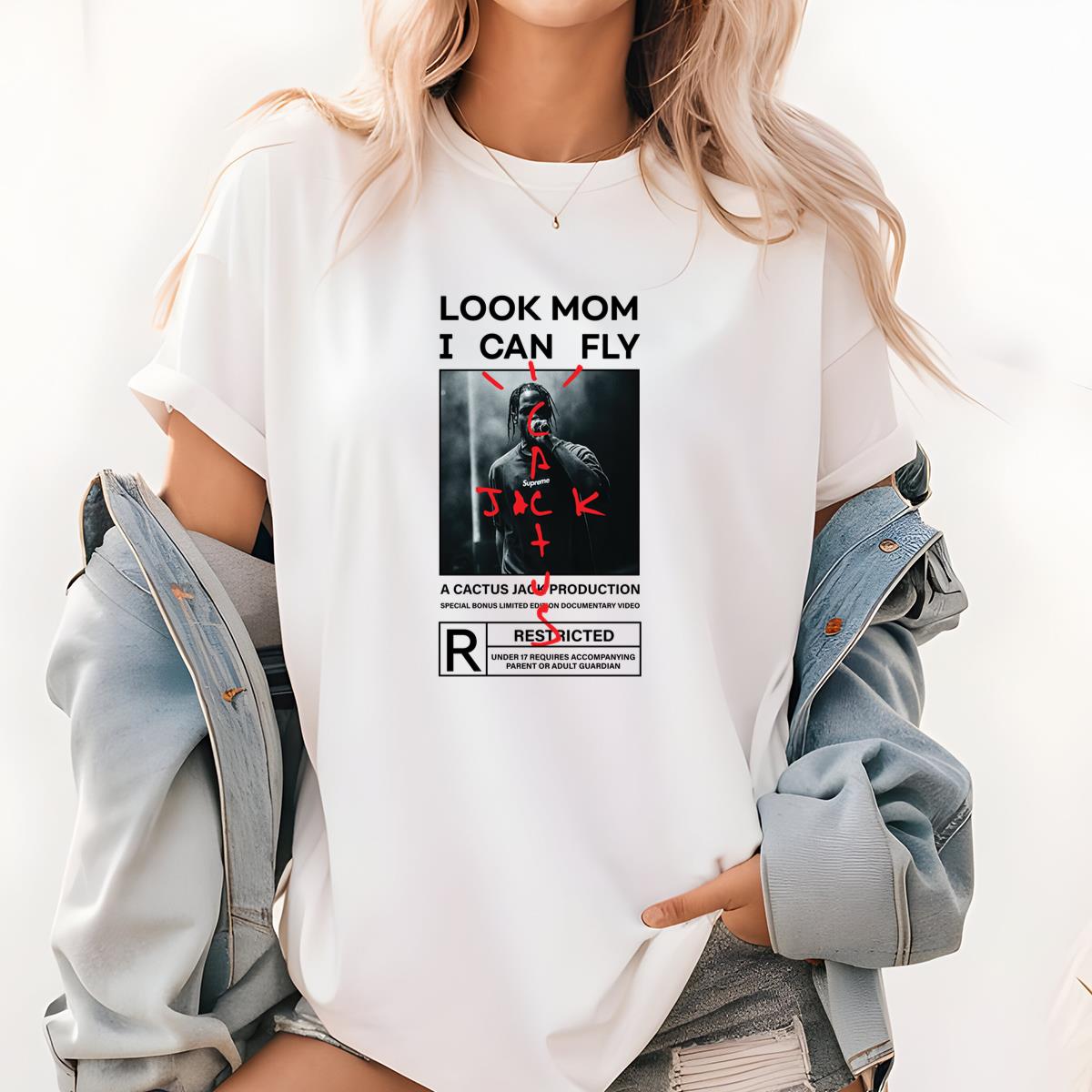 Travis Scott Look Mom I Can Fly Official Fan Vintage 2019 Tour Unisex T-Shirt