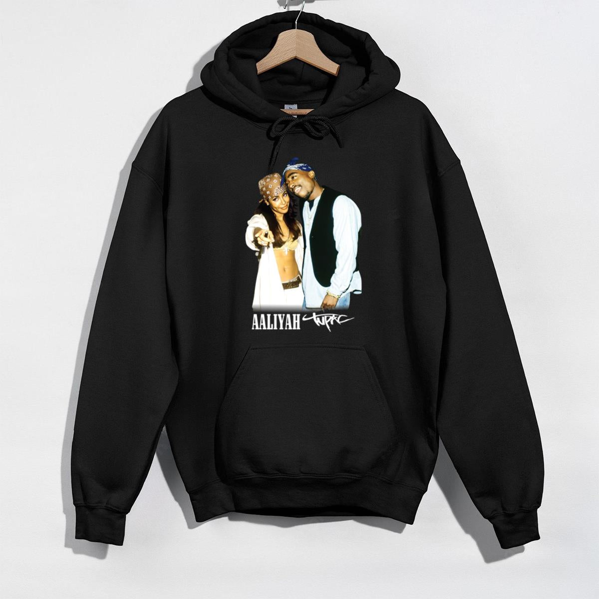 Tupac & Aaliyah Vintage 90s R.I.P Memorial Collector Black Unisex T-Shirt