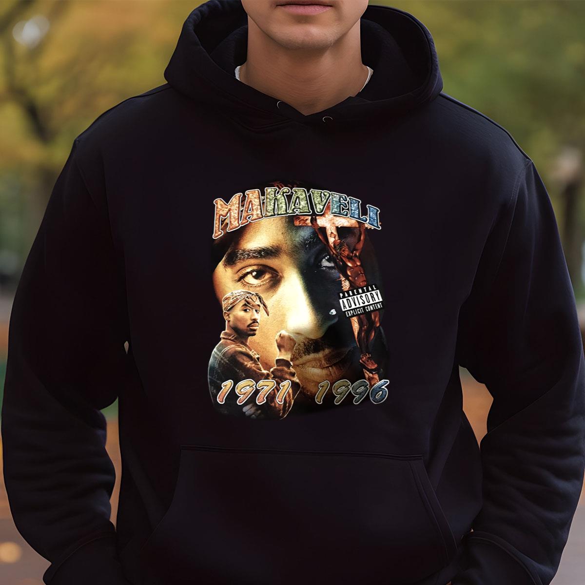 Tupac Vintage 90s Makaveli Rap Music Fan Black Unisex T-Shirt