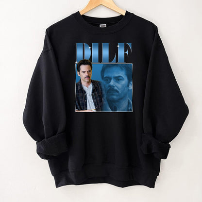 Twilight Saga Charlie Swan DILF Vintage 2000s Fan Retro Black Unisex T-Shirt