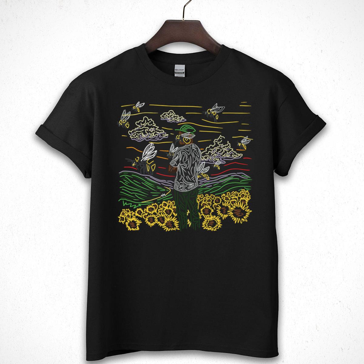 Tyler The Creator Flower Boy Vintage 2010s Hip Hop Artist Official Fan Black Unisex T-Shirt