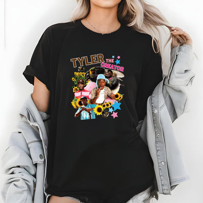 Tyler, the Creator Vintage 2010s Hip Hop Artist Official Fan Black Unisex T-Shirt 