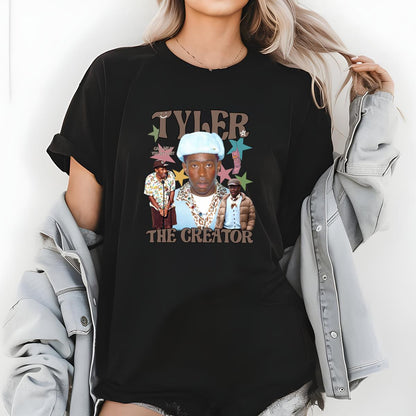 Tyler, The Creator Vintage 90s Rap Music Fans Bootleg Black Unisex T-Shirt 