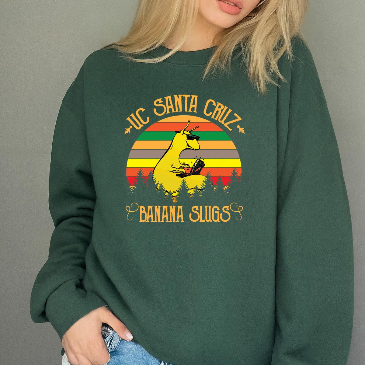 UC Santa Cruz Banana Slugs Vintage 90s College Sports Fan Retro Green Unisex T-Shirt