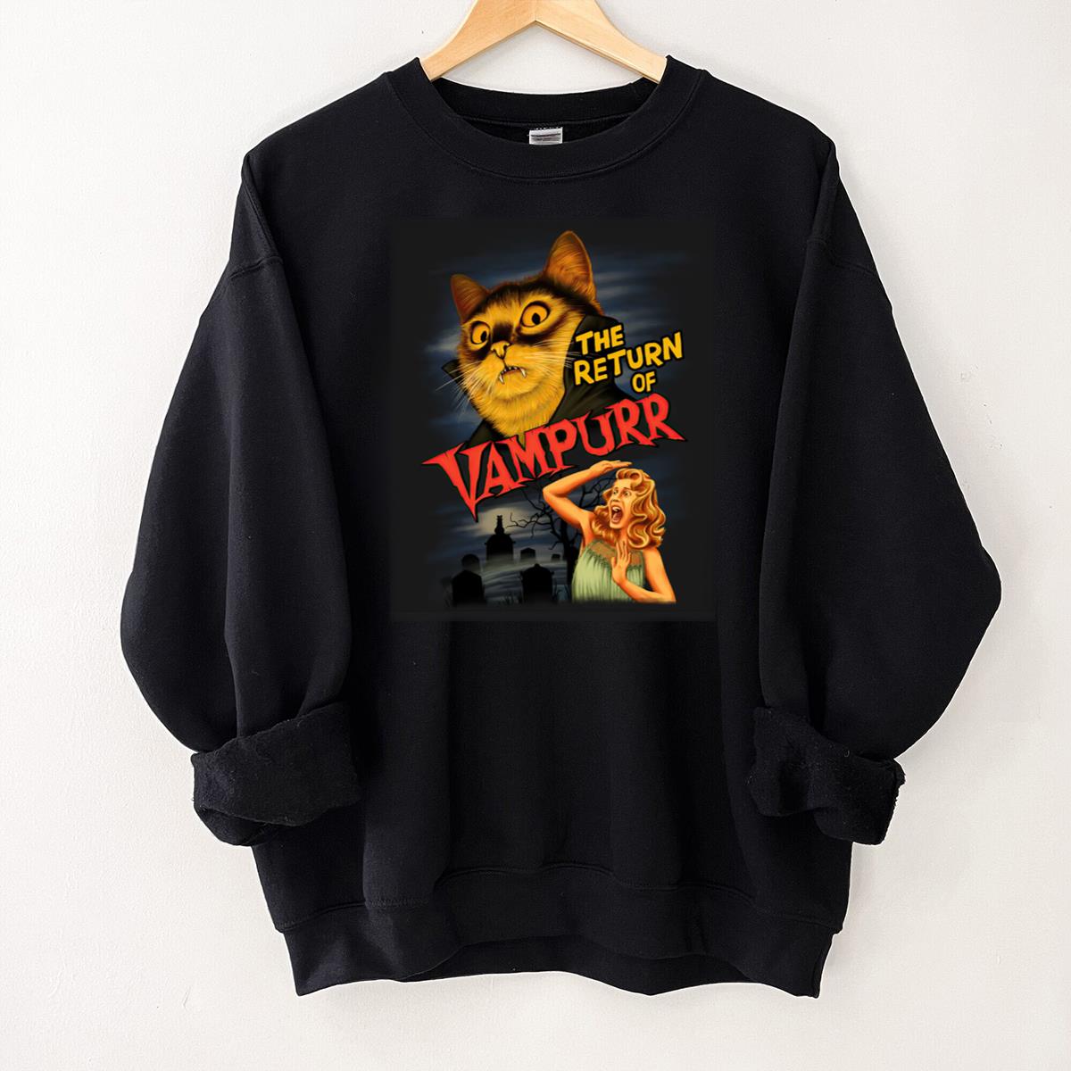 Vampurr Vintage 80s Horror Fans Black Unisex T-Shirt