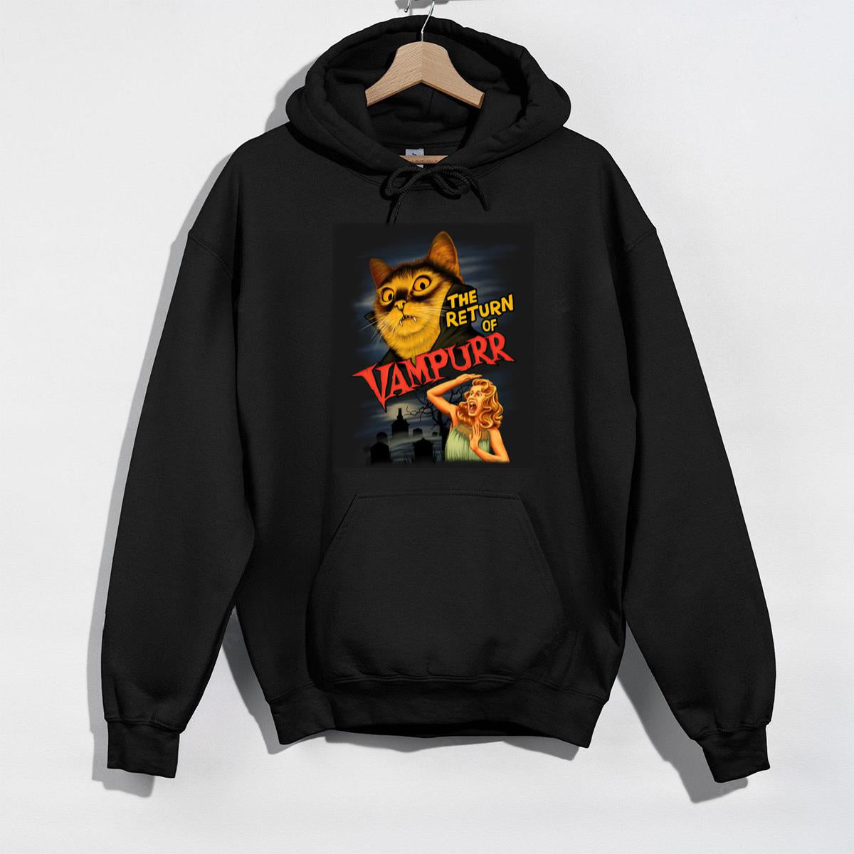 Vampurr Vintage 80s Horror Fans Black Unisex T-Shirt