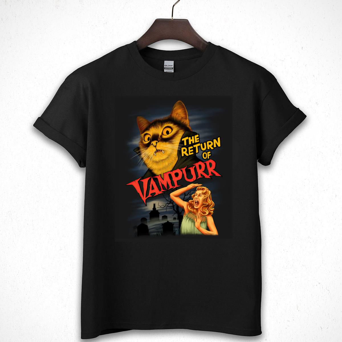 Vampurr Vintage 80s Horror Fans Black Unisex T-Shirt
