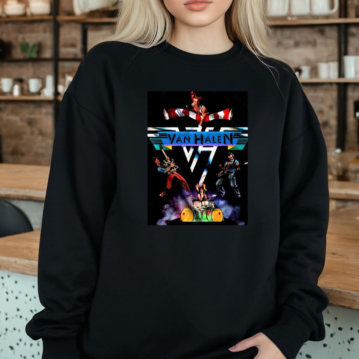 Van Halen Vintage 80s II Tour Official Fan Retro Black Unisex T-Shirt