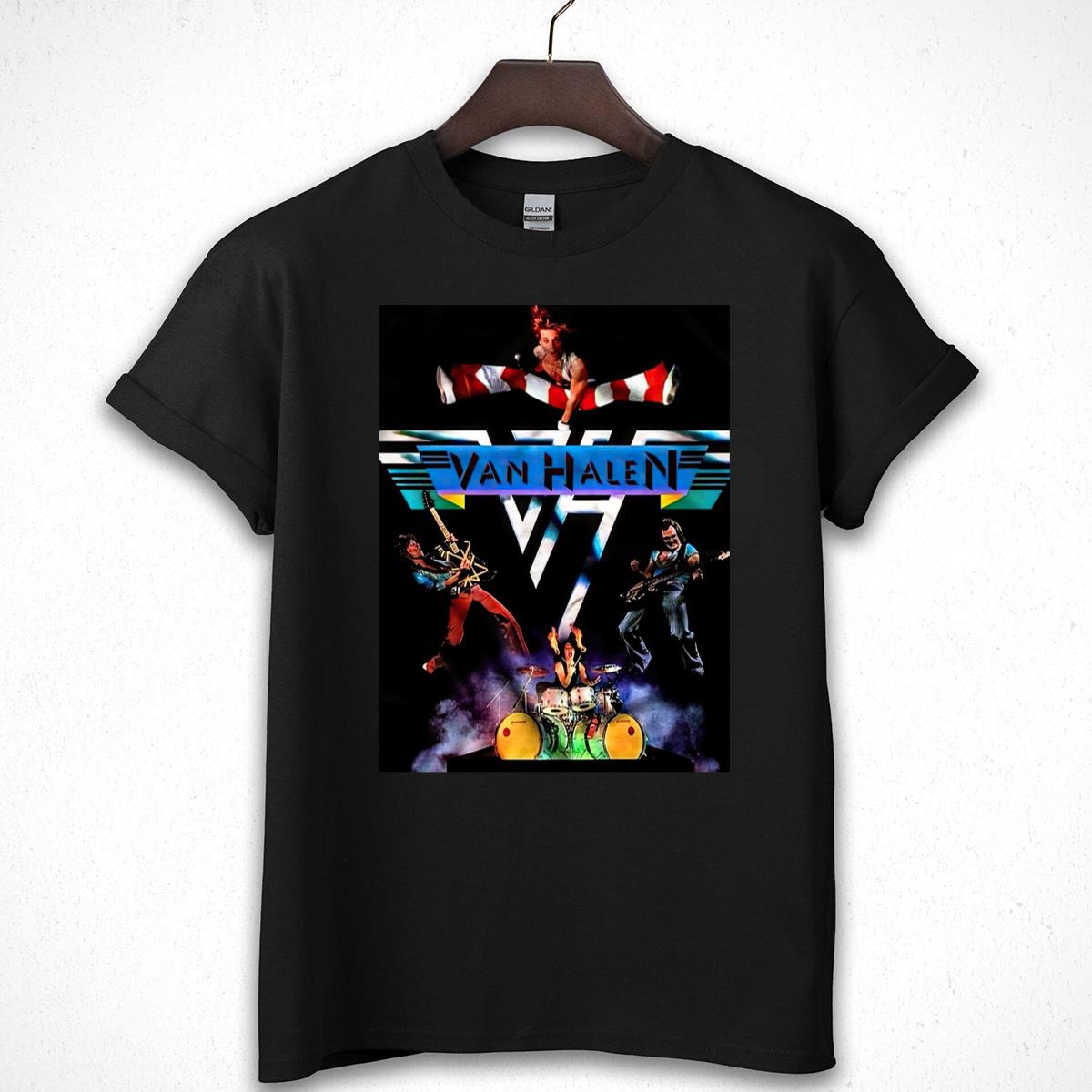 Van Halen Vintage 80s II Tour Official Fan Retro Black Unisex T-Shirt