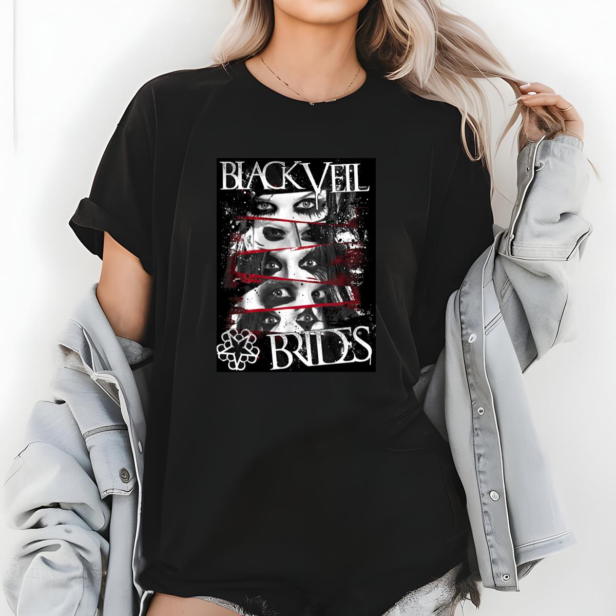 Veil Brides Vintage 2000s Rock Band Collector Black Unisex T-Shirt