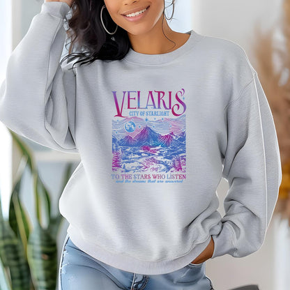 Velaris City of Starlight ACOTAR Vintage Fantasy Fan Graphic Unisex T-Shirt