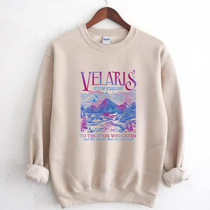 Velaris City of Starlight ACOTAR Vintage Fantasy Fan Graphic Unisex T-Shirt