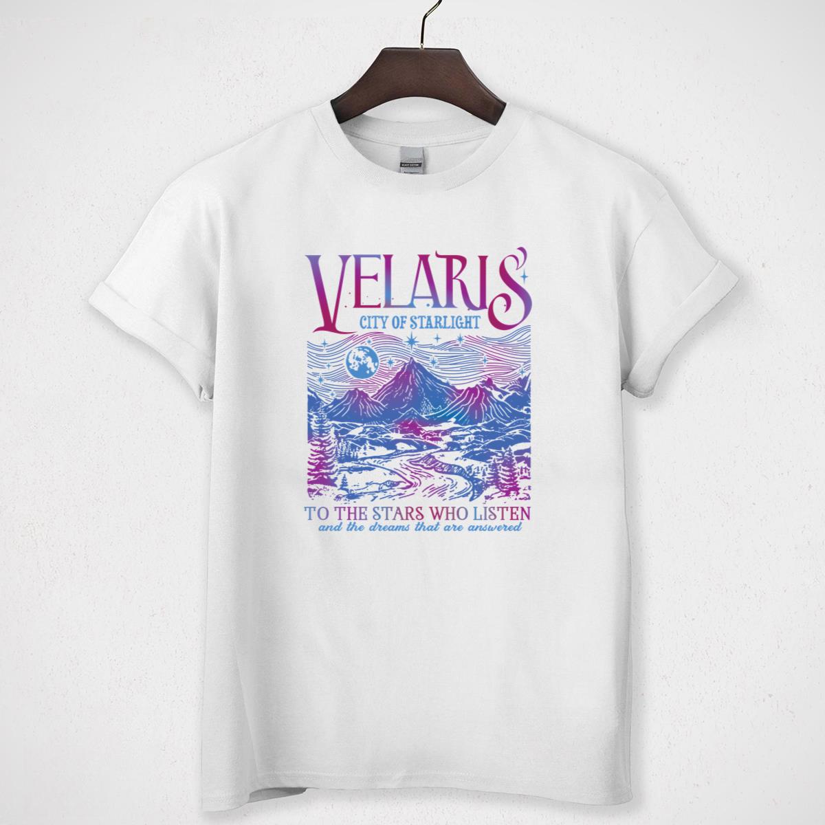 Velaris City of Starlight ACOTAR Vintage Fantasy Fan Graphic Unisex T-Shirt
