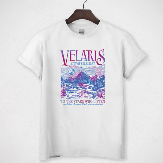 Velaris City of Starlight ACOTAR Vintage Fantasy Fan Graphic Unisex T-Shirt