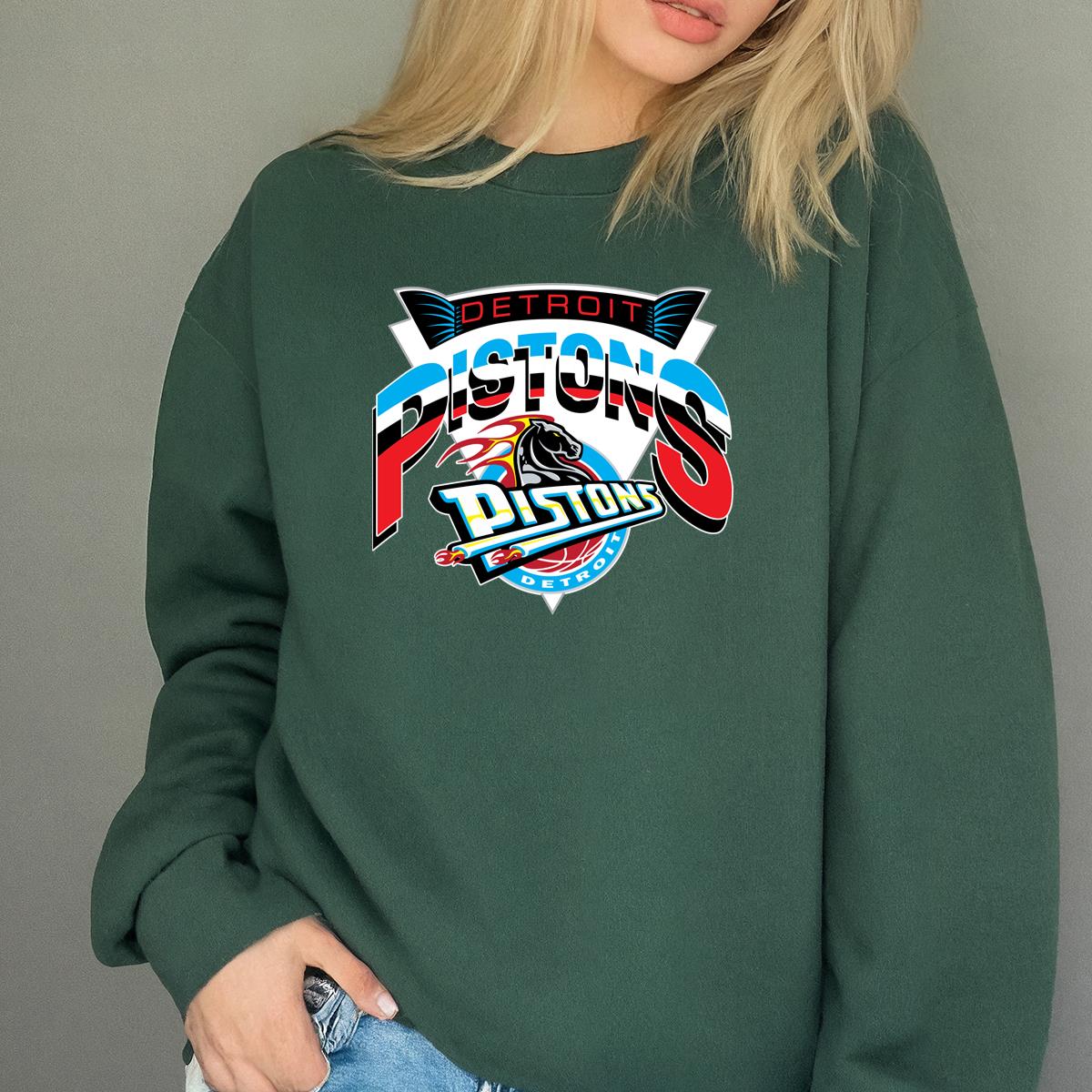 Vintage Detroit Pistons Retro Basketball Fan Logo Black Unisex T-Shirt