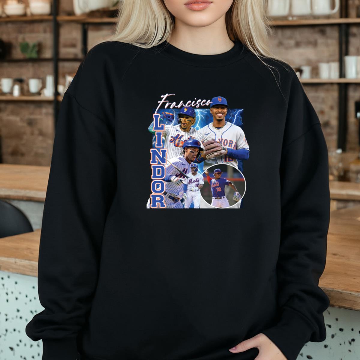Vintage Legendary Francisco Lindor Baseball Fan Retro Navy Blue Unisex T-Shirt