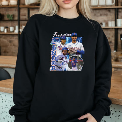 Vintage Legendary Francisco Lindor Baseball Fan Retro Navy Blue Unisex T-Shirt