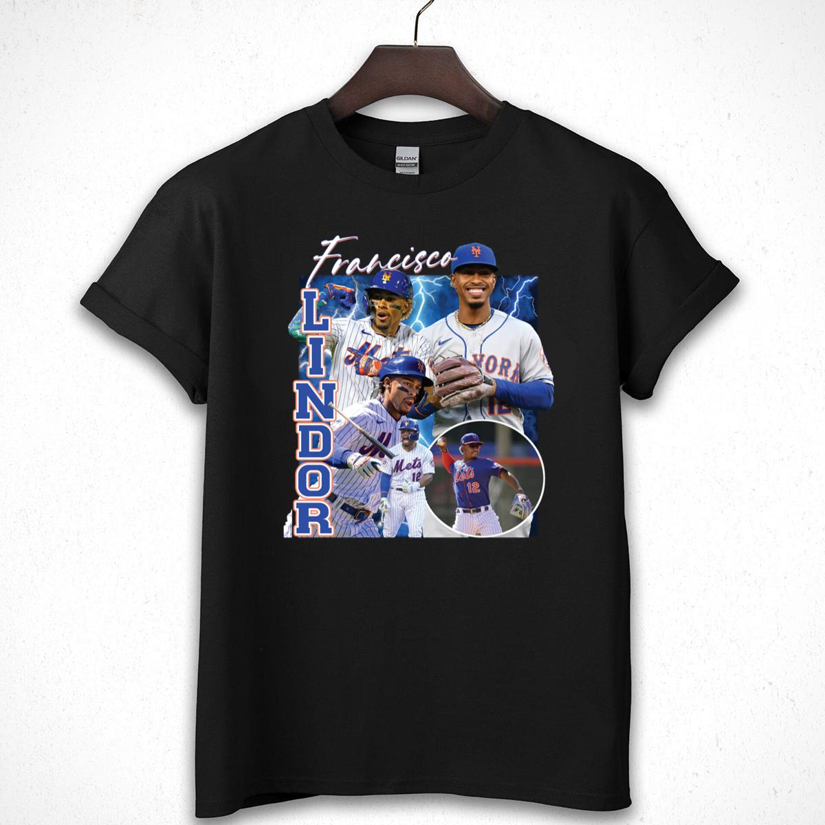 Vintage Legendary Francisco Lindor Baseball Fan Retro Navy Blue Unisex T-Shirt
