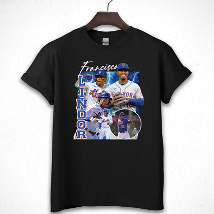 Vintage Legendary Francisco Lindor Baseball Fan Retro Navy Blue Unisex T-Shirt