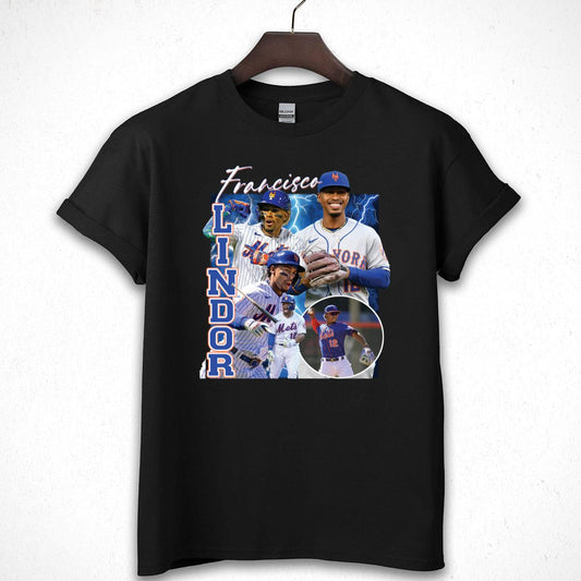 Vintage Legendary Francisco Lindor Baseball Fan Retro Navy Blue Unisex T-Shirt