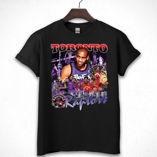 Vintage NBA Vince Carter Toronto Raptors Collector Edition Retro Crewneck Black Unisex T-Shirt
