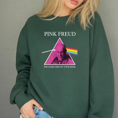 Vintage Pink Freud Dark Side of Your Mom Classic Rock Band Fan Black Unisex T-Shirt
