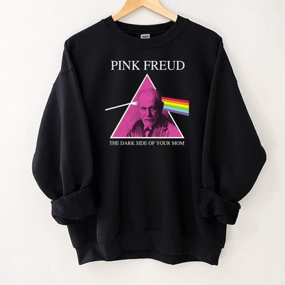 Vintage Pink Freud Dark Side of Your Mom Classic Rock Band Fan Black Unisex T-Shirt