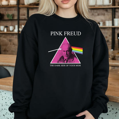 Vintage Pink Freud Dark Side of Your Mom Classic Rock Band Fan Black Unisex T-Shirt