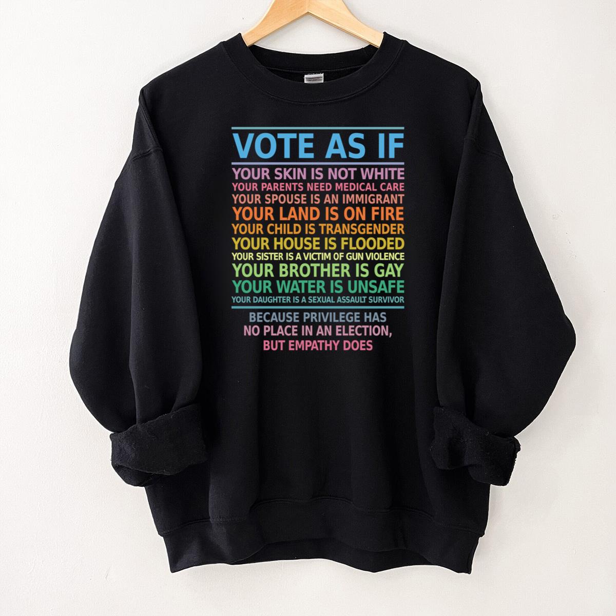 Vote As If Your Skin Is Not White Human Rights Activist Vintage Civil Rights Movement Unisex T-Shirt