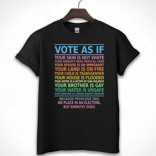 Vote As If Your Skin Is Not White Human Rights Activist Vintage Civil Rights Movement Unisex T-Shirt