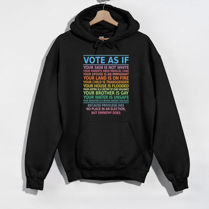 Vote As If Your Skin Is Not White Human Rights Activist Vintage Civil Rights Movement Unisex T-Shirt