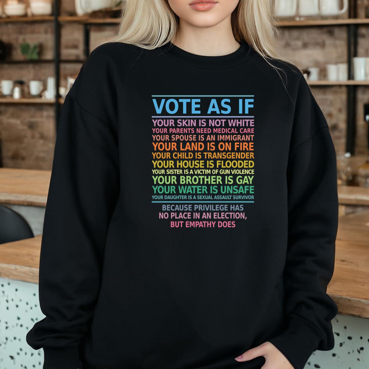 Vote As If Your Skin Is Not White Human Rights Activist Vintage Civil Rights Movement Unisex T-Shirt