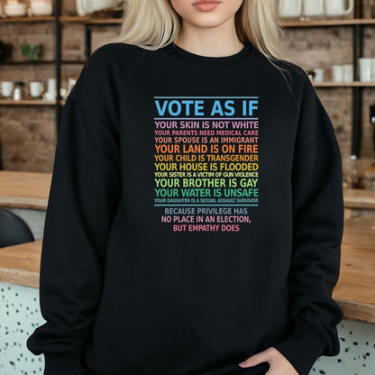 Vote As If Your Skin Is Not White Human Rights Activist Vintage Civil Rights Movement Unisex T-Shirt