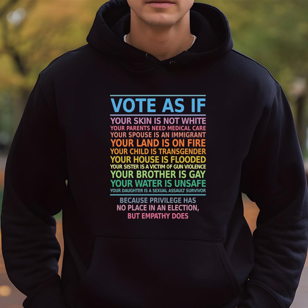 Vote As If Your Skin Is Not White Human Rights Activist Vintage Civil Rights Movement Unisex T-Shirt